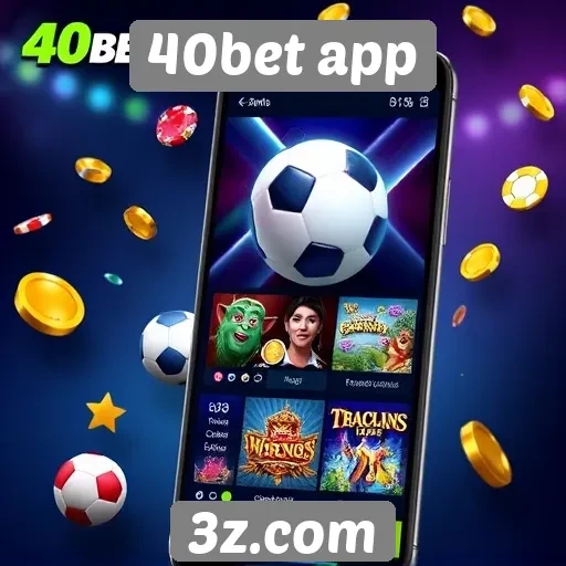 Variedade de jogos oferecidos no 40bet app