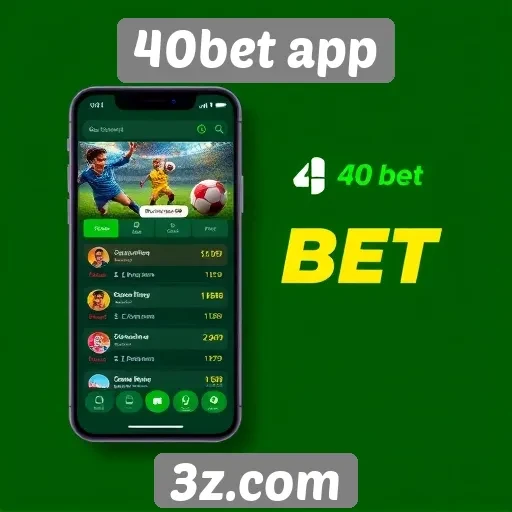 Interface do usuário da 40bet app é intuitiva e responsiva